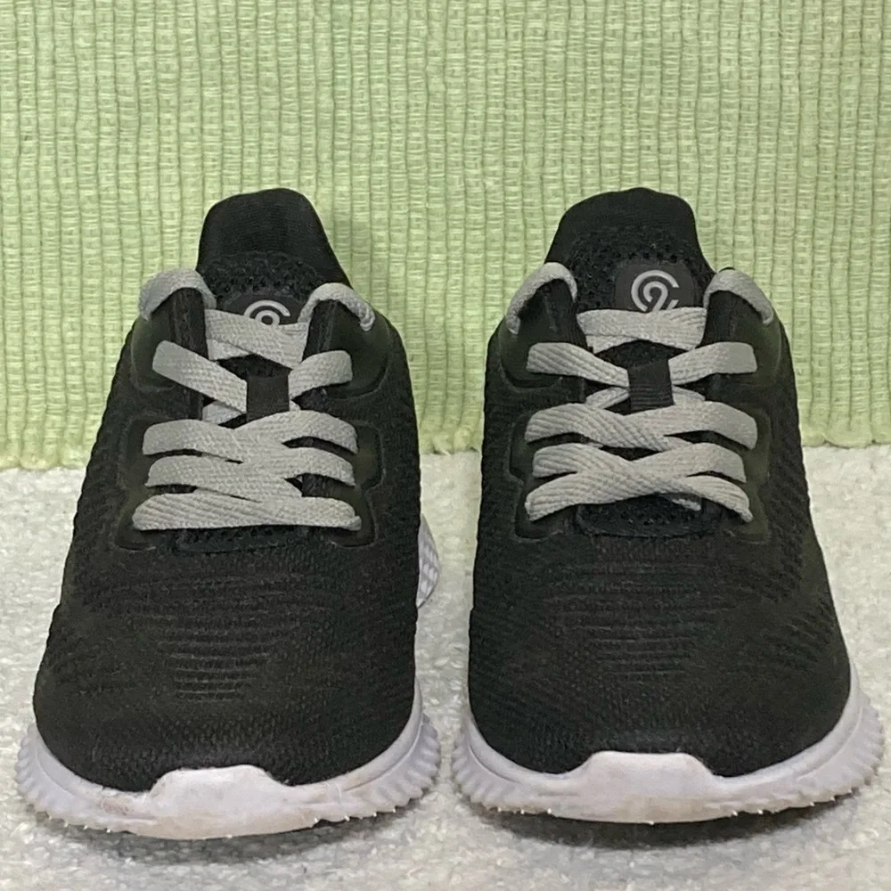Champion Kids Cushion Fit Black Athletic Lace Up Low Sneakers Shoes Sz US 2